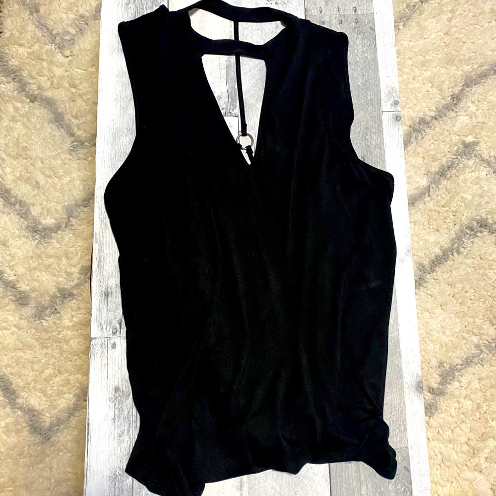 Open back choker style tank